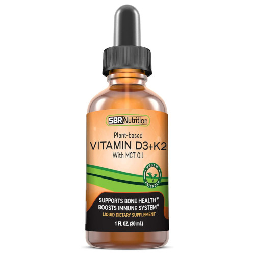 SBR Nutrition Store Max Absorption Plant-based Vitamin D3 + K2 (MK-7)